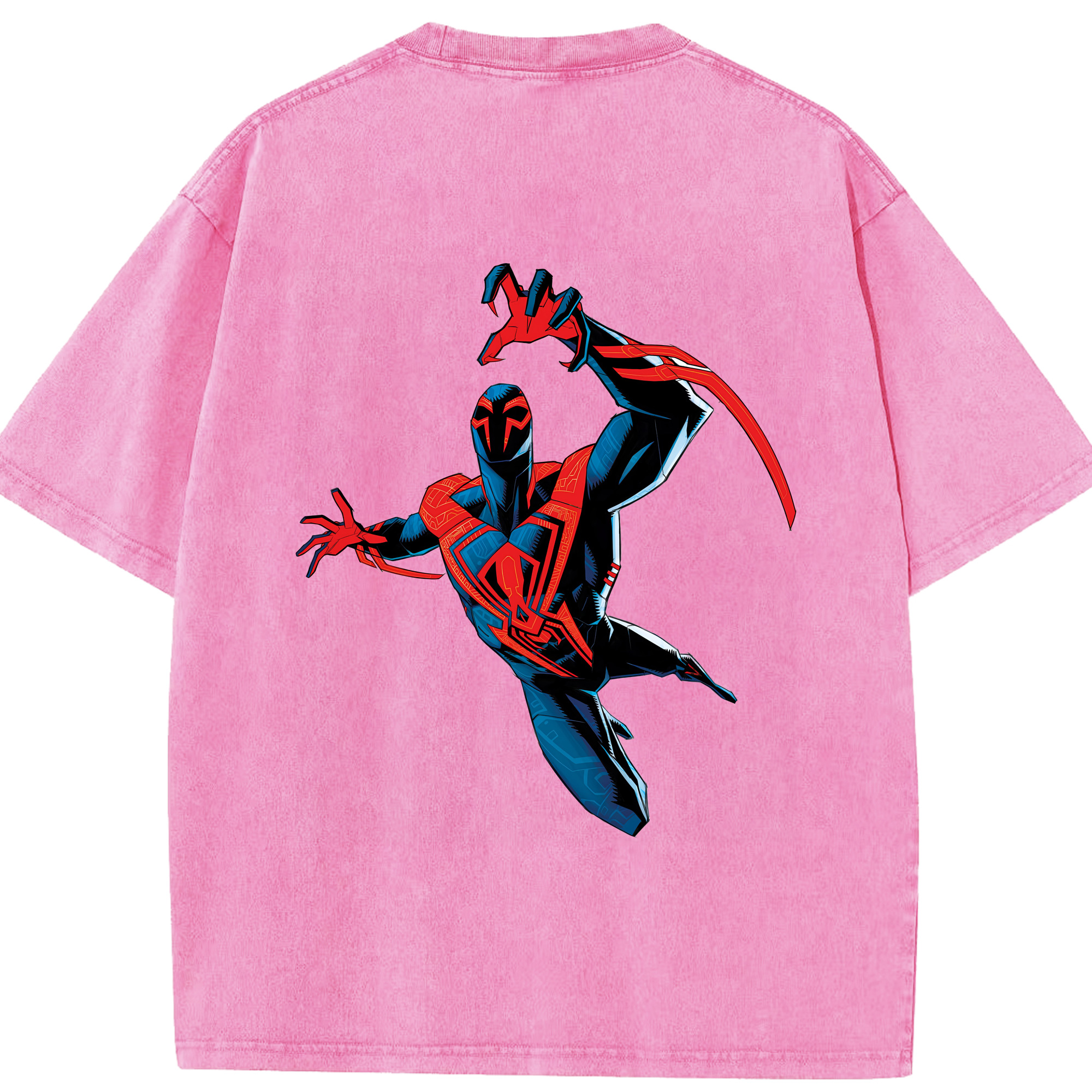 （画像用） Spider Man スパイダーマン 綿100% ヴィンテージ風 半袖Tシャツ（背面プリント）